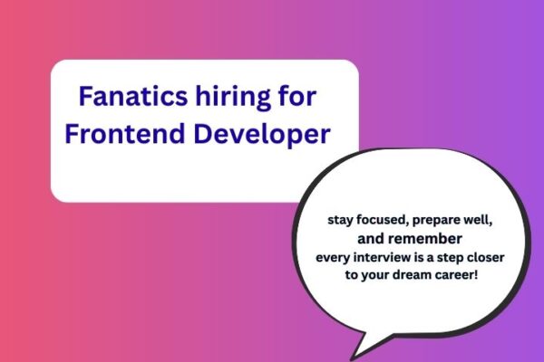 Fanatics hiring for Frontend Developer